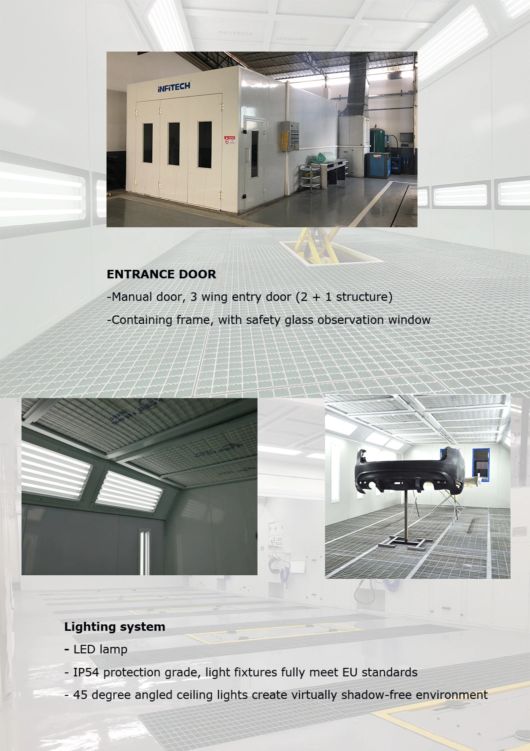 Electrical Heating Downdraft Car Painting Room