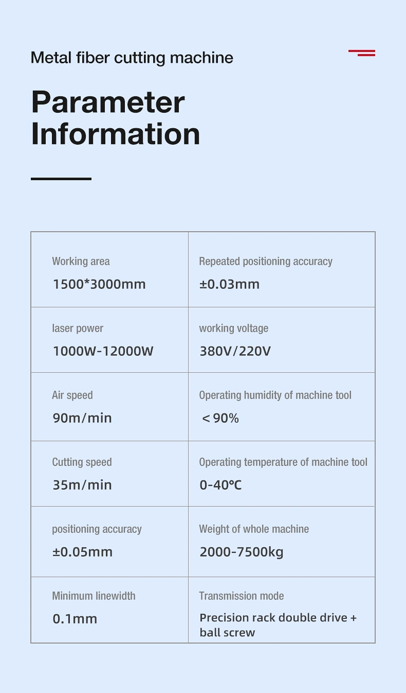 2kw Fiber Laser Cutting Machine 1530 Raycus Laser Cutting Machine