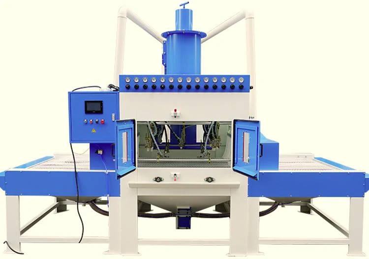 Pass Though Type Conveyor Belt Automatic Sand Blasting Machine